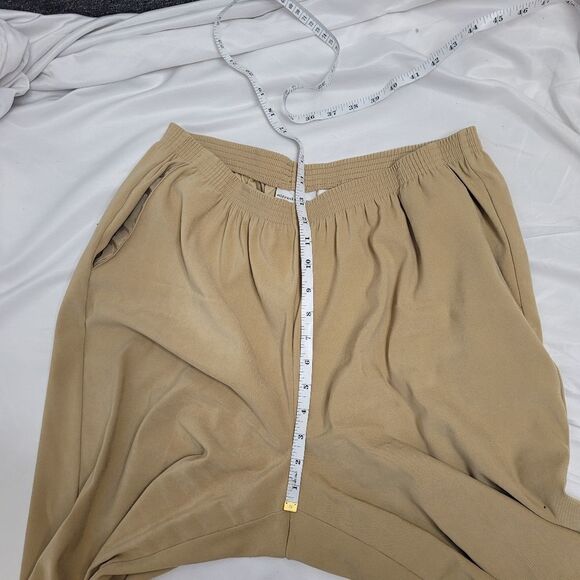 Y2K‎ Alfred Dunner pants tan pull on elastic waist with pockets 16/XL - Picture 5 of 7
